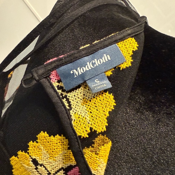 Modcloth Pink and Orange Midi Sundress Sleeveless Scoop Neck - Picture 4 of 11